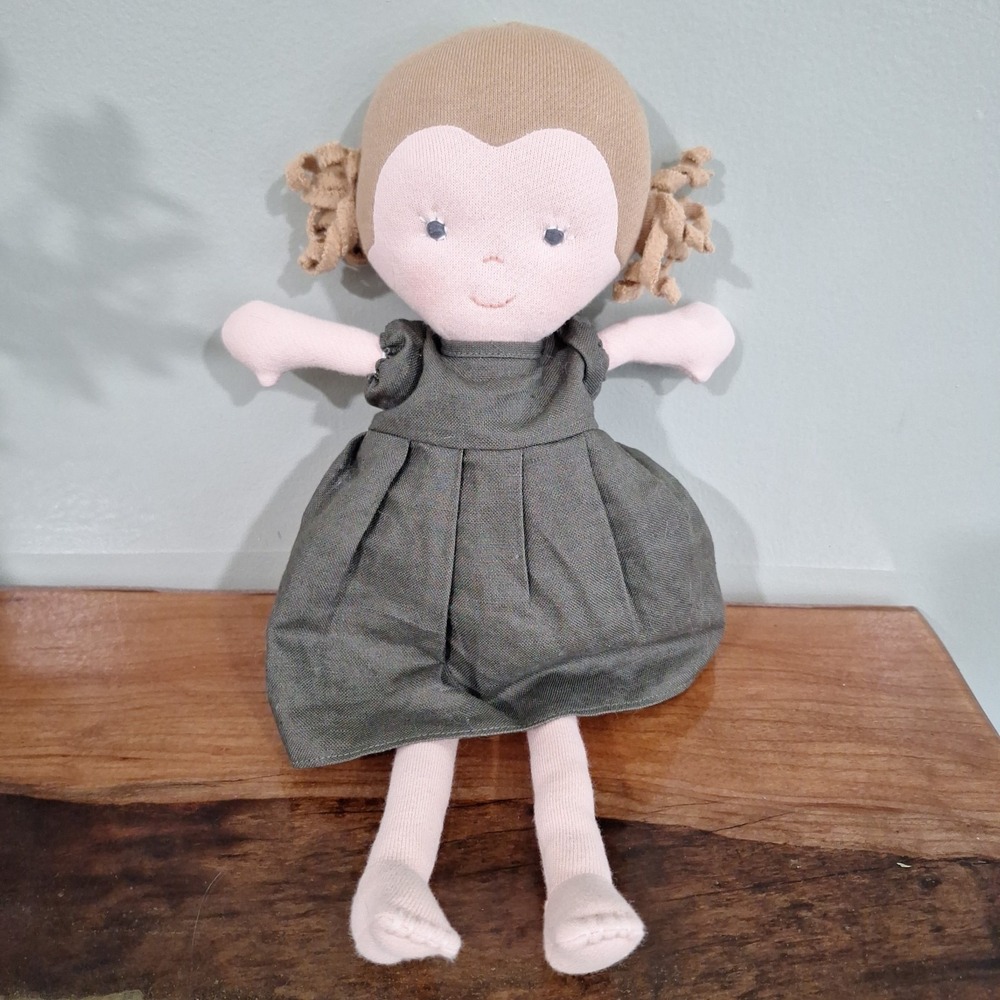 EUC Hazel Village Doll Fern Girl 12" 2016 Cotton Hand Made with Love
